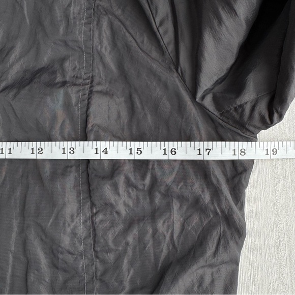 VTG UMBRALE Crinkle A Line Jacket XS Graphite Fleece‎ Lined Ruffle Collar Y2K - Picture 8 of 15